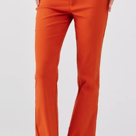 NWT Urban Outfitters Orange Slim Trouser Pant | Size 0, 31.5” Inseam - Picture 3 of 6